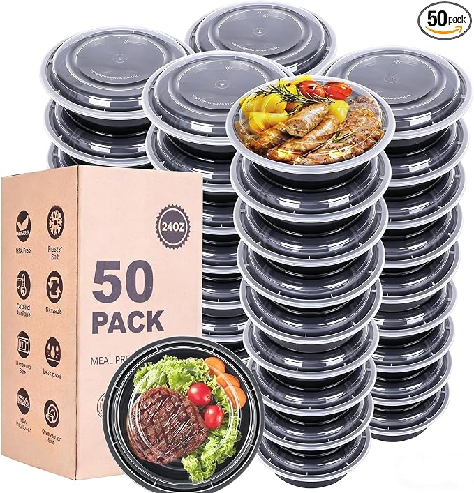 WGCC Meal Prep Containers, Leakproof & Stackable, Dishwasher Safe, by WGCC
