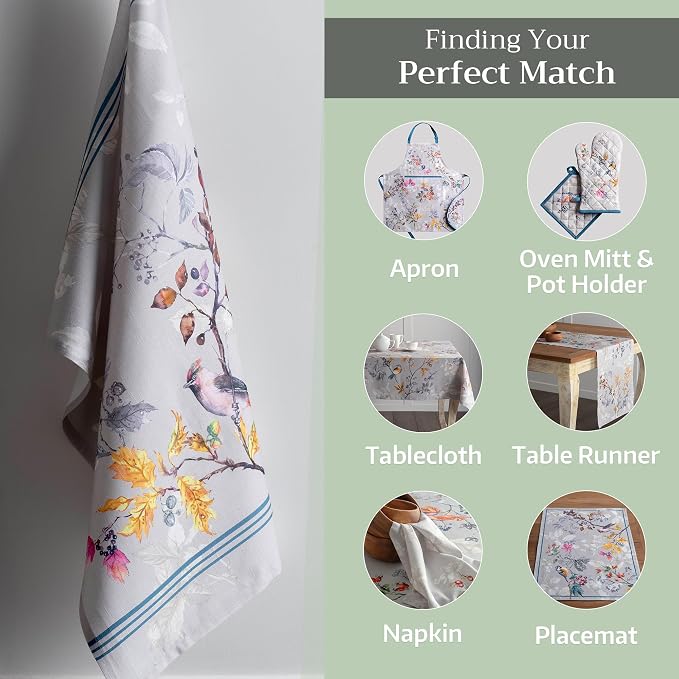 Maison d' Hermine Kitchen Towels Set of 3 Reusable 100% Cotton 27.50" x 20" - Image 5