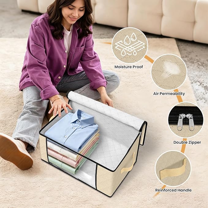 35L Closet Organizers, Foldable Under Bed Storage Containers | Storage Bags - Image 6