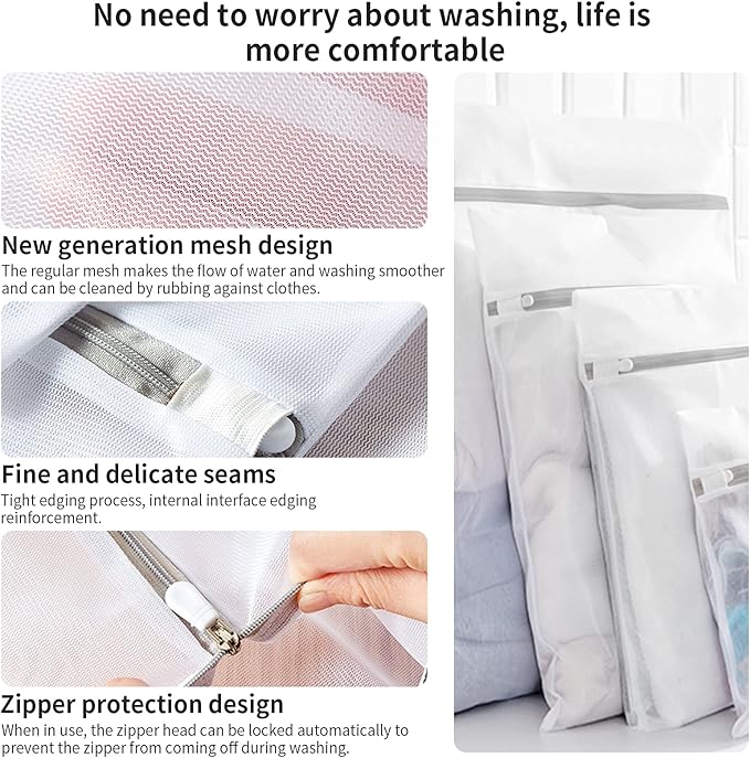 3 Pack XXL Mesh Laundry Bags by MDSXO- Large Jumbo Durable Delicates Bag - Image 4