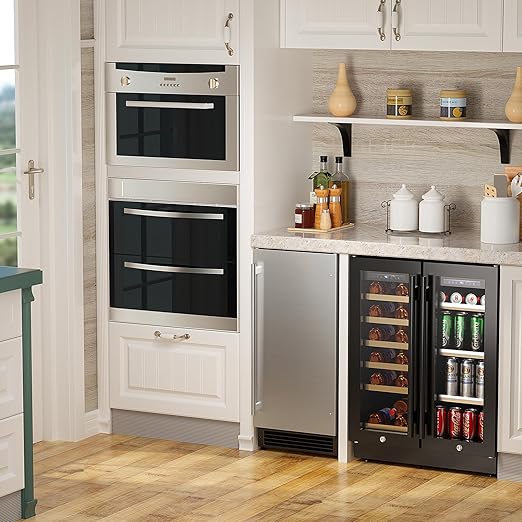 COTLIN 15" W Drainless Under Counter Ice Maker with 22LBS Storage Bin, Crescent Ice, Free Standing Built-in Ice Maker for Residential Commercial Use, No Drain Required, ETL Approved