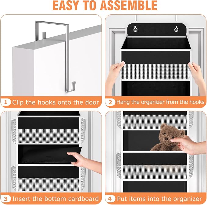 Over The Door Organizer Storage Large Capacity Hanging Bedroom Storage | 5 - Image 3