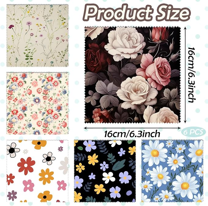 6 PCS Glasses Cleaning Cloth Eyeglass Lens Microfiber Cleaning Cloth Reusable - Image 2