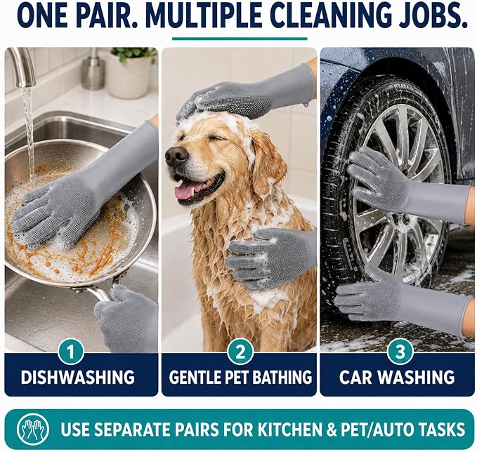 Silicone Dishwashing Gloves - Image 4