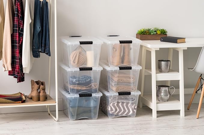 IRIS USA 6-Pack 32 Quart Storage Bins - Image 5