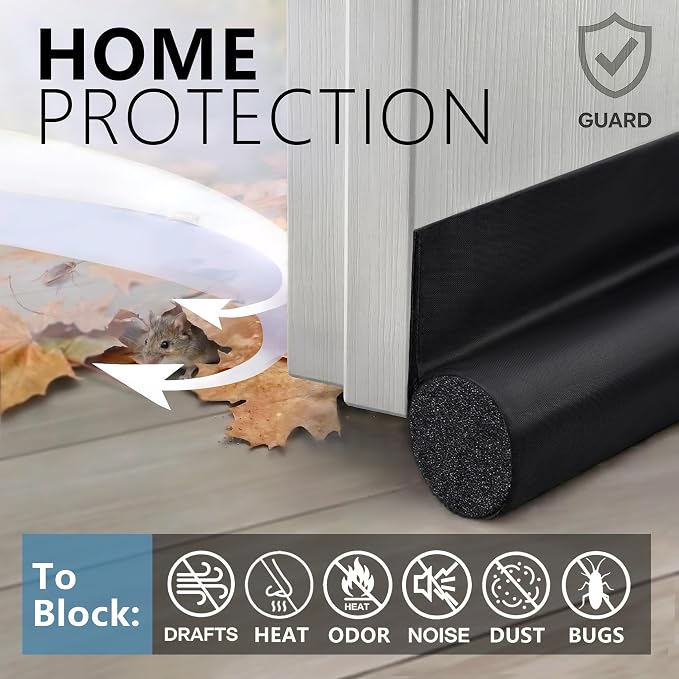 HomeProtect Door Draft Stopper 30 Inch, Weather Stripping - Image 3