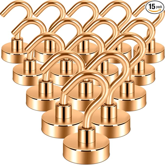 Neosmuk Magnetic Hooks, 30lb Heavy Duty, 15 Pack by Neosmuk