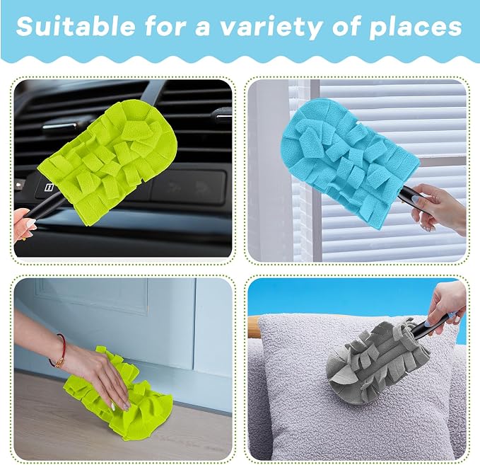 Zubebe 3 Pcs Reusable Duster Refills Fleece - Image 4