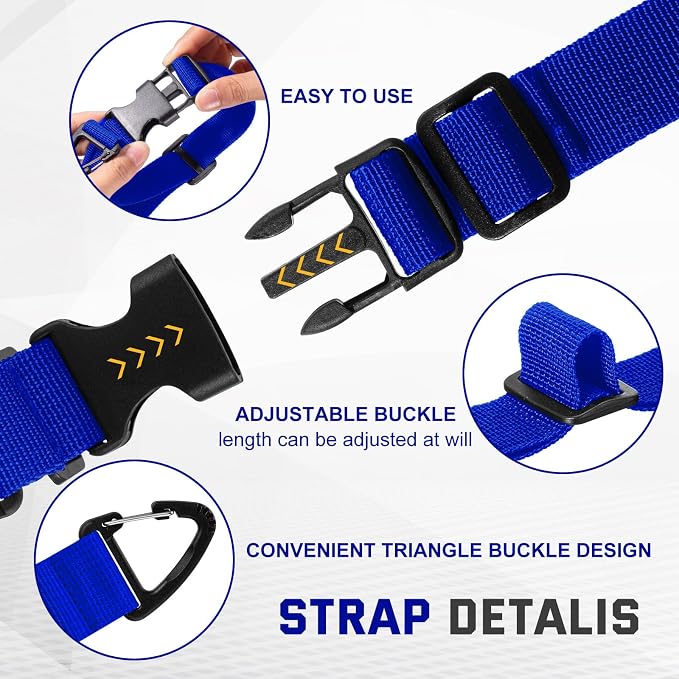 6 Pack Adjustable Extension Cord Holder Straps, Heavy Duty Triangle Clips - Image 3