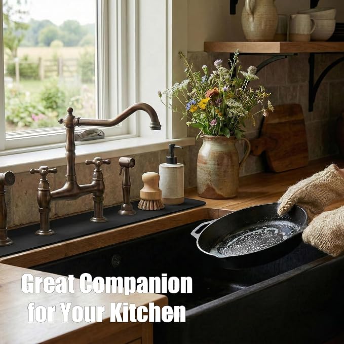 2PCS Kitchen Bathroom Faucet Mat - Image 6