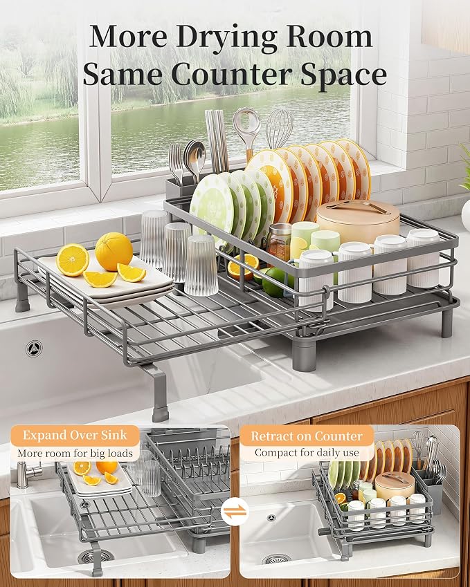 SAYZH Expandable Dish Drying Rack - Image 3
