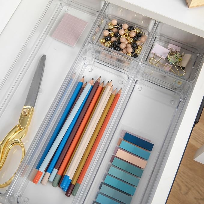 Martha Stewart Miles Stackable Desk Drawer Organizers - Image 6