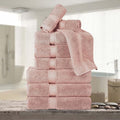 Superior Egyptian Cotton 800 GSM Plush Absorbent, 9 Piece Set, Muted Mauve | by SUPERIOR