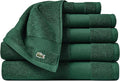Lacoste Heritage Supima Cotton 6-Piece Towel Set, Eden | Highly Absorbent by Unknown