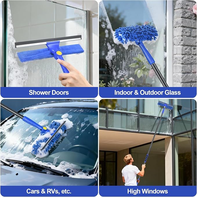 Wontolf 4-in-1 Window Squeegee, Window Cleaning Kit - Image 5