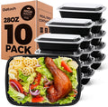 Glotoch 28oz Meal Prep Containers, 10 Pack Reusable Food Storage Containers by GlotochExpress