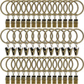 40 Pack Curtain Rings with Clips, Drapery Clips with Rings, Drapes Rings 1.26 by AMZSEVEN