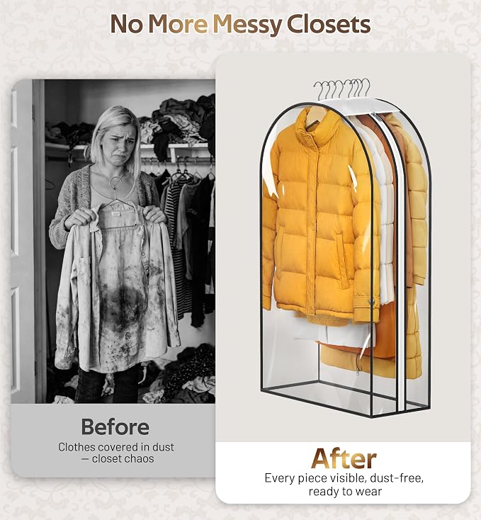 MISSLO 10" Gusseted All Clear Garment Bags - Image 4