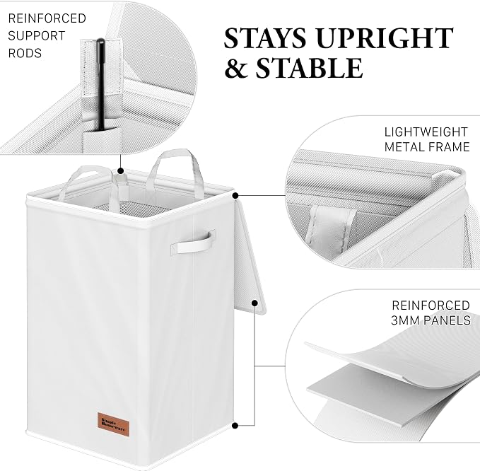 Simple Houseware Foldable Laundry Hamper Basket - Image 3