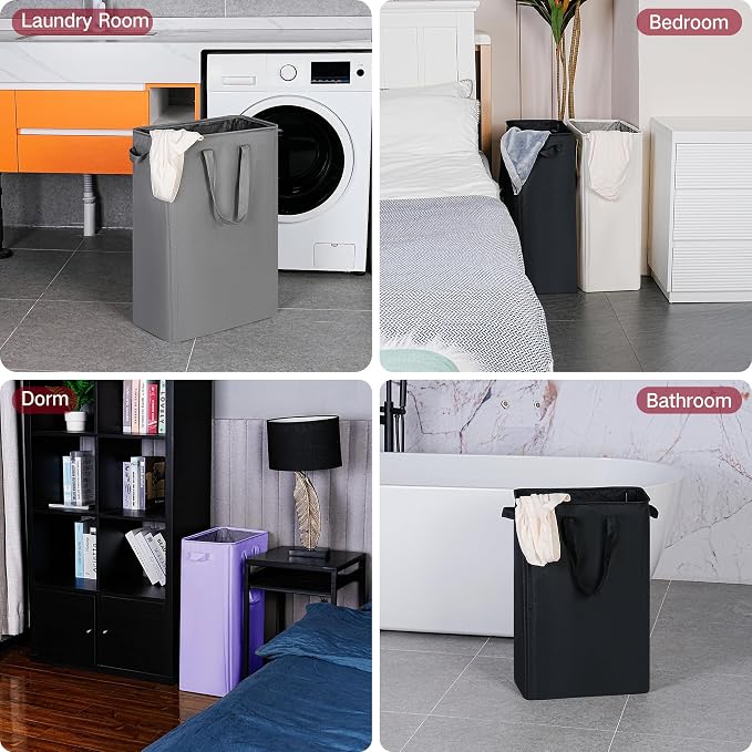 efluky Slim Laundry Basket, Narrow Laundry Hamper - Image 6