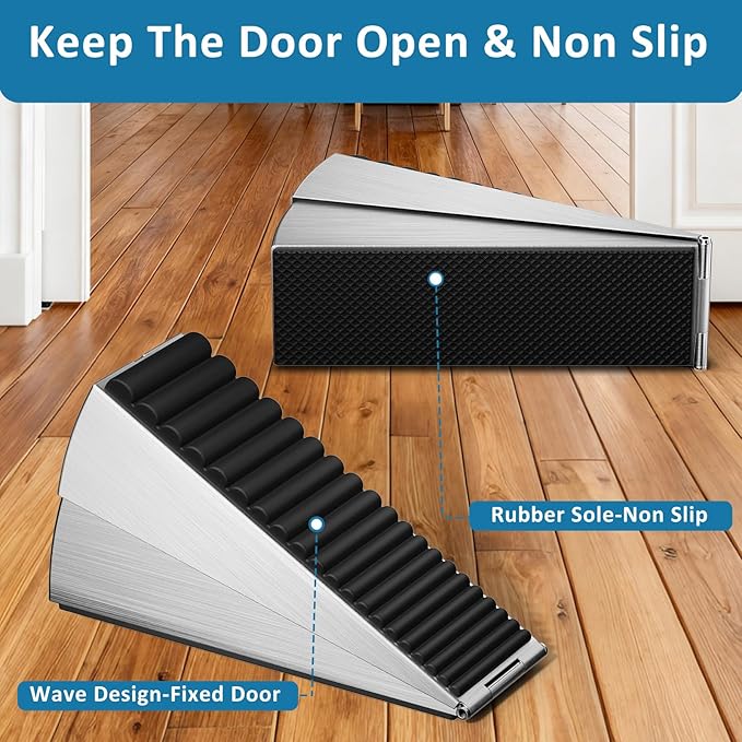 Optish Heavy Duty Door Stopper, Adjustable Spring Large Stopper, 3 Inches High - Image 4
