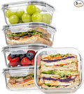 Vtopmart 5Pack 27oz Glass Food Storage Containers by Vtopmart