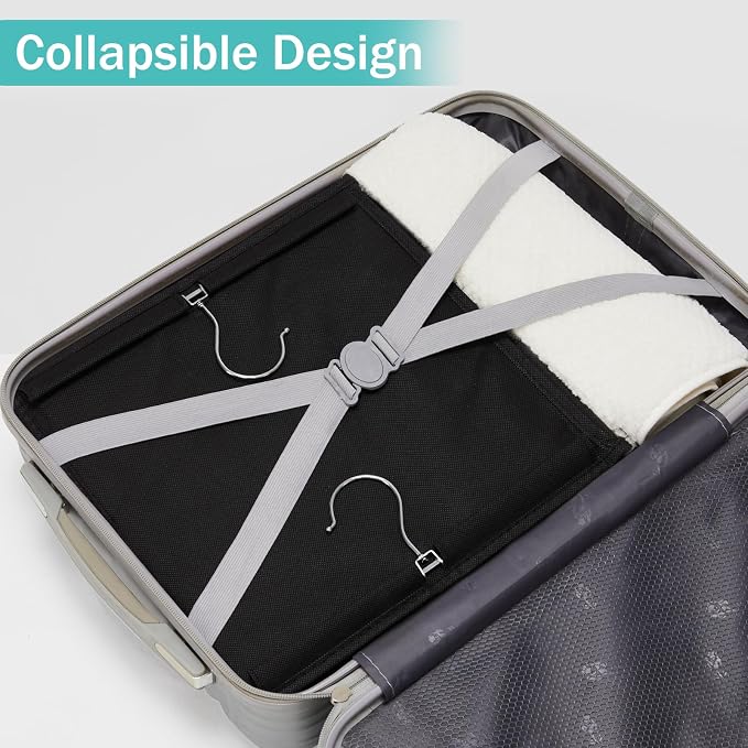 YOUDENOVA Hanging Closet Organizer and Storage, 2 Side Pockets, Clothes - Image 7