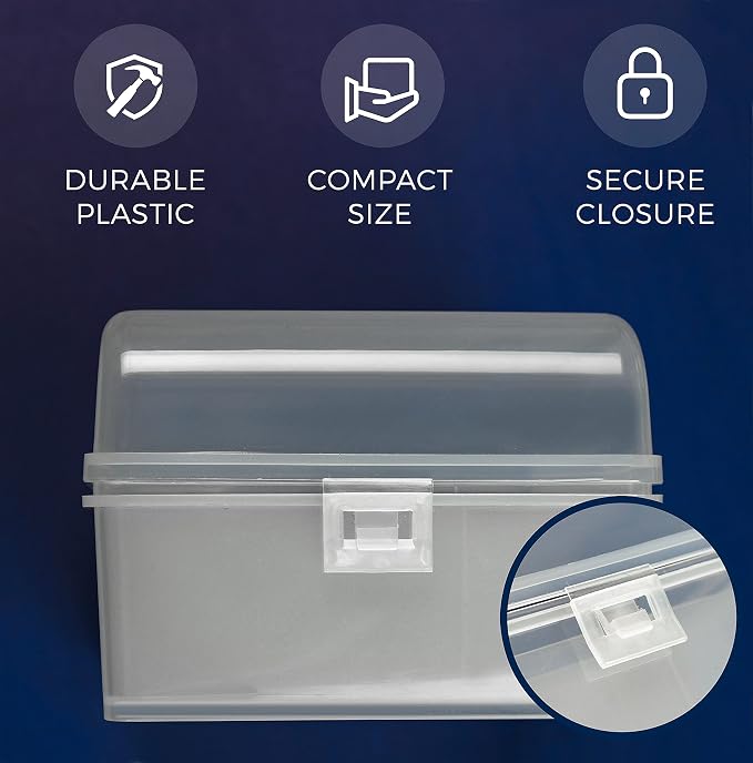 GlossyEnd Set of 2, 37 Slot Multi Battery Storage Box, Battery Storage Case - Image 3