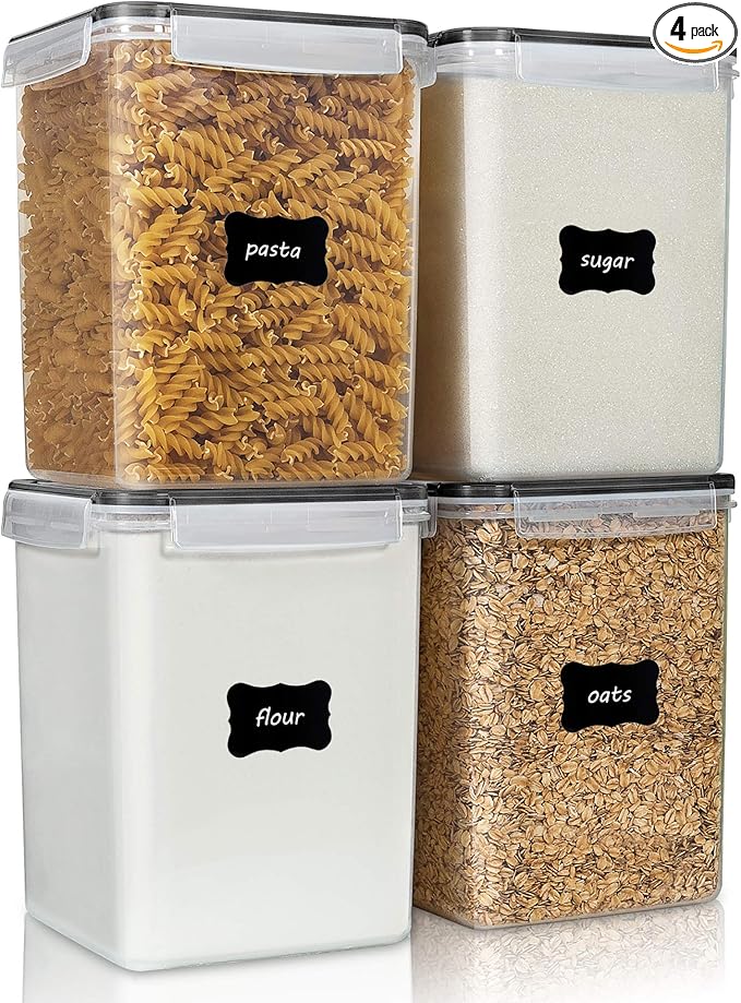 Vtopmart 5.2L Flour Sugar Storage Containers, Airtight Seal, BPA Free, Food by Vtopmart