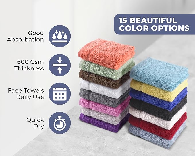 Hammam Linen Washcloth Set Premium Original Turkish Cotton, Hotel Quality - Image 4