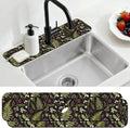 2 Pcs Kitchen Sink Splash Guard Faucet Mat Vintage Fern and Berries Pattern by CONCHLERY%E6%97%97%E8%88%B0%E5%BA%97