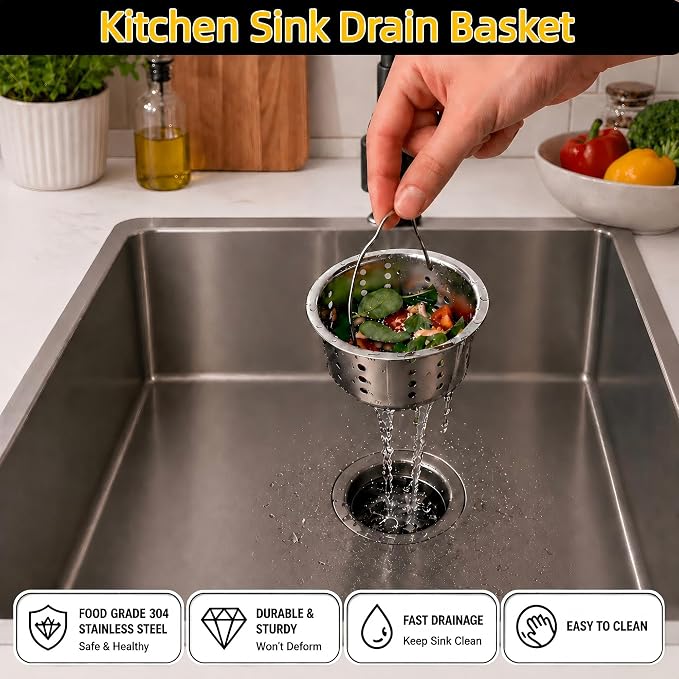 Updated Sink Strainer Basket Only, 3-inch Basket - Image 6