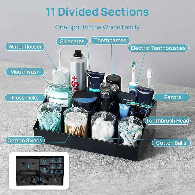Vtopmart 5 PCS Bathroom Countertop Organizer Sets - Image 5