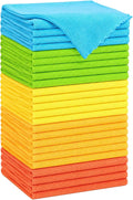 Microfiber Cleaning Cloth, 24 Pack Highly Absorbent Cleaning Rags, Reusable by Vnoss