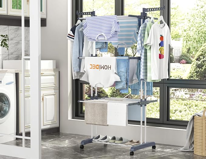 HOMIDEC Clothes Drying Rack, 4-Tier Foldable Drying Rack Clothing | Foldable - Image 7