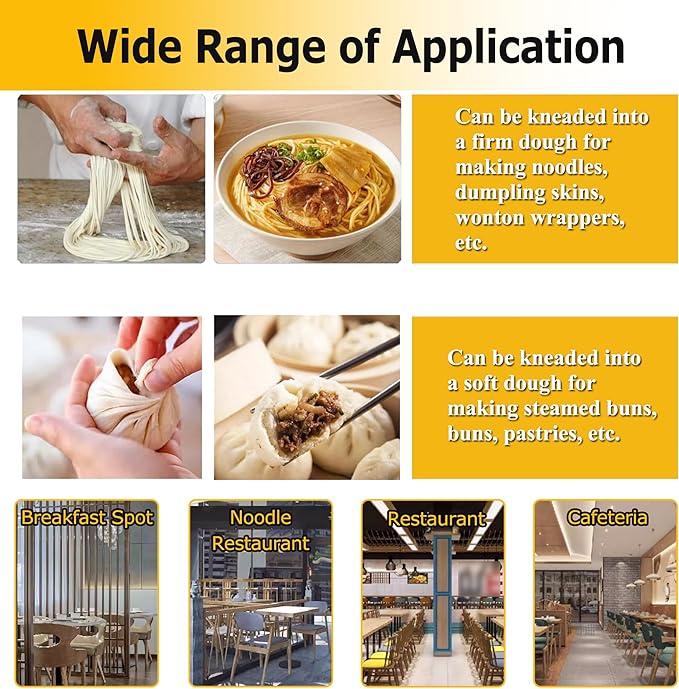 75L Commercial Dough Mixer Stainless Steel Electric Flour Mixing Machine 220V 4KW, Heavy Duty Large Capacity Dough Spiral Kneading Machine with 90 Degree Tilt Bucket for Restaurant Canteen