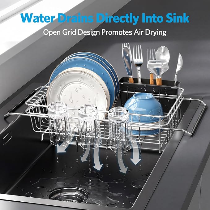 Delamu Over The Sink Dish Drying Rack - Image 5