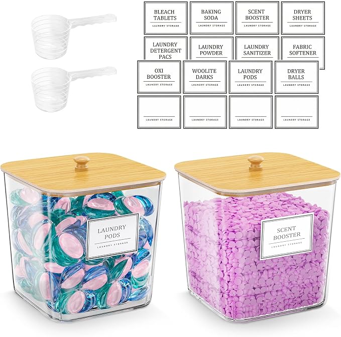 HomePekite 2 Pack Laundry Pods Container, Laundry Room Organization and Storage by Unknown