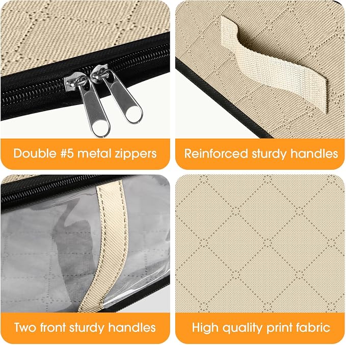 StorageRight Under Bed Storage Bags, 4 Pack, Comforters, Blankets and Seasonal - Image 3
