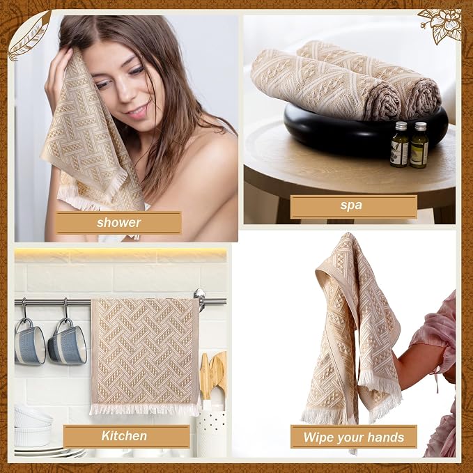 HunnmingRe 7 Pack Boho Hand Towel - Image 7