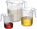 Amazing Abby - Melissa - Plastic Measuring Cups (3-Piece Set), Food-Grade Measuring Jugs, 1/2/4-Cup Capacity, Unbreakable, Stackable, Dishwasher-Safe, Great for Oil, Vinegar, Flour, and More