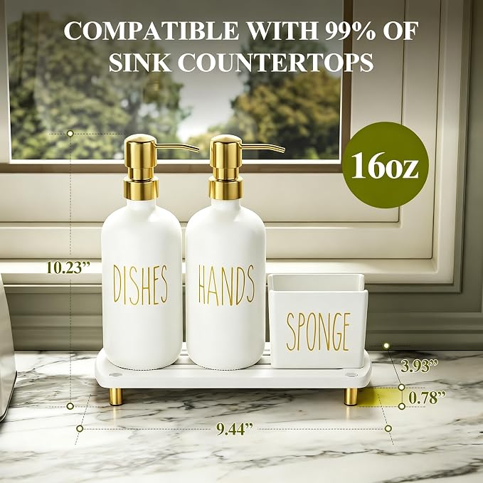 Cisily Kitchen Soap Dispenser Set Comes - Image 6