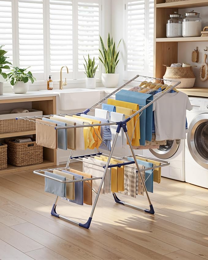 Sakugi Clothes Drying Rack, Foldable 2-Level - Image 8