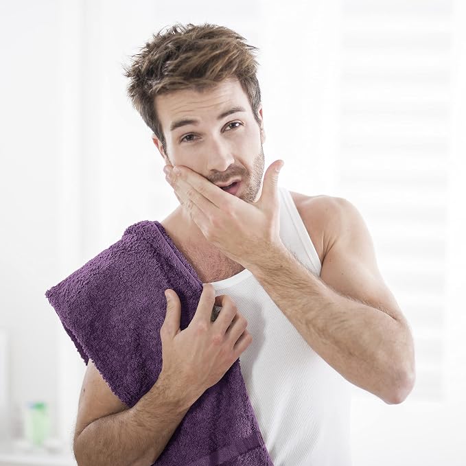 Utopia Towels - Salon Towel, and Home Hair Care, Plum | Highly Absorbent - Image 5