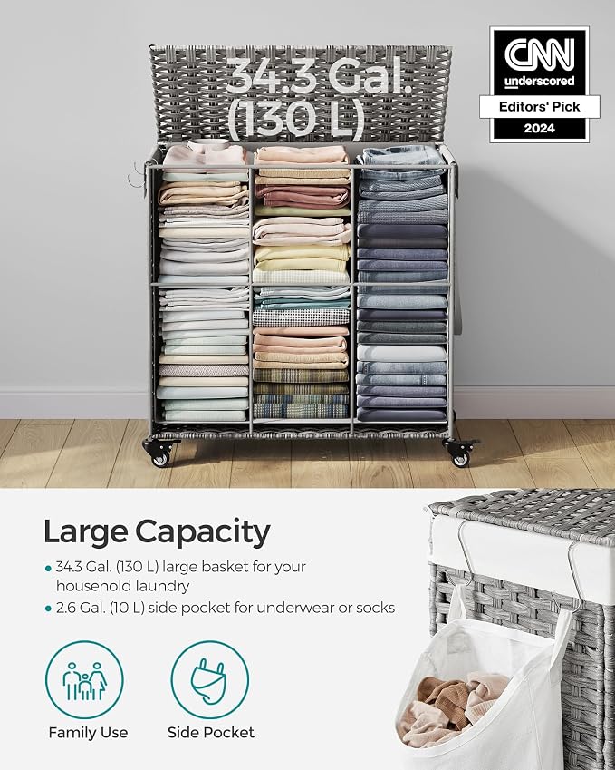 SONGMICS Rolling Laundry Hamper - Image 7