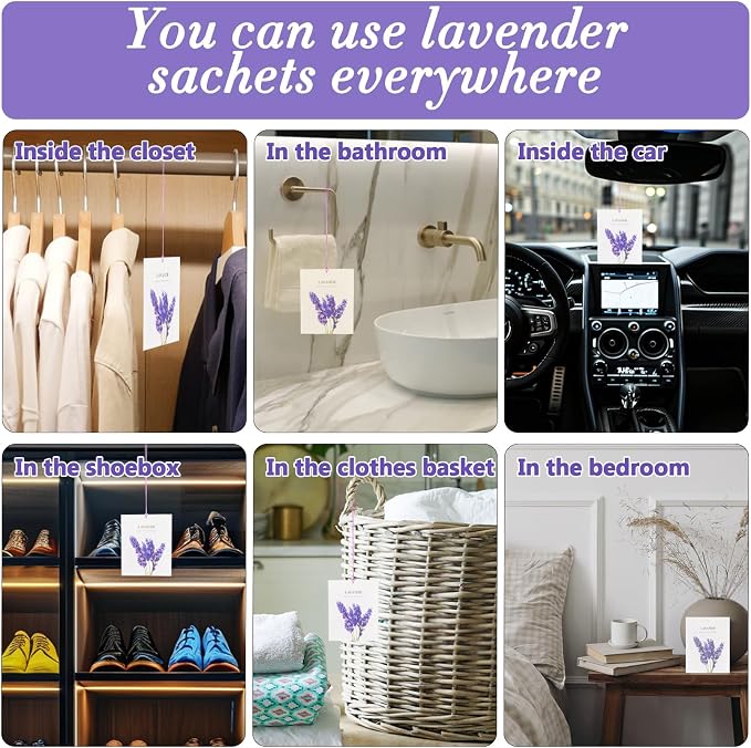 RAINFLOW 10 Pack Lavender Sachets - Image 4