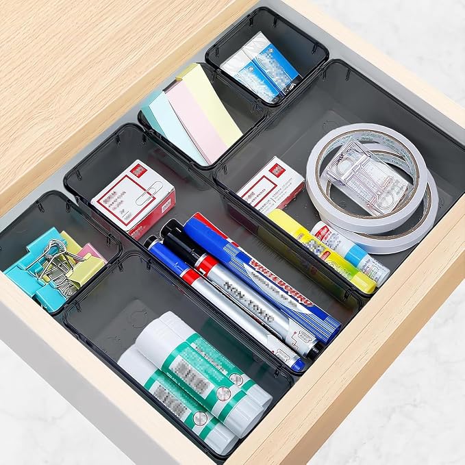 25 PCS Drawer Organizer Set, 5 Size Bathroom and kitchen organizer Trays | - Image 6