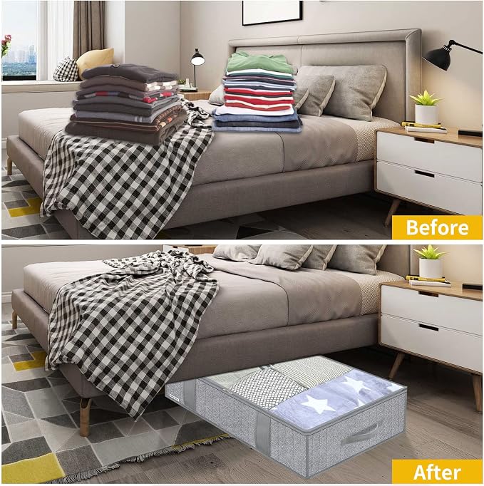 Onlyeasy Large Underbed Storage Bags Organizer Container - Image 4