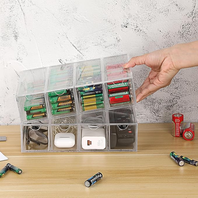 BTSKY Clear Acrylic Battery Storage Organizer - Image 7