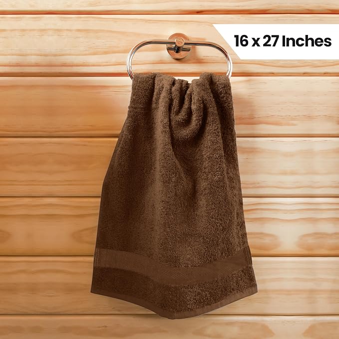 Utopia Towels Salon Towels, 16x27 in, 100% Cotton, Dark Brown | Highly - Image 5